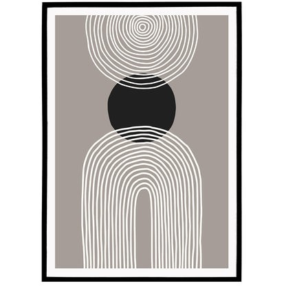 B&W Abstract No.4 Poster