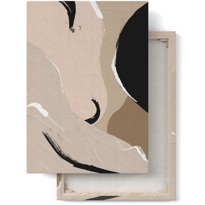 Beige Painted Modern Canvas Print