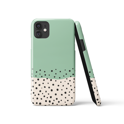 Mint Modern Polka Dots iPhone Case