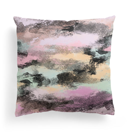Colorful Paintbrush Abstract Throw Pillow