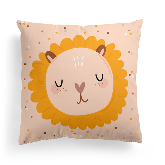 Throw Pillow with Cute Lion