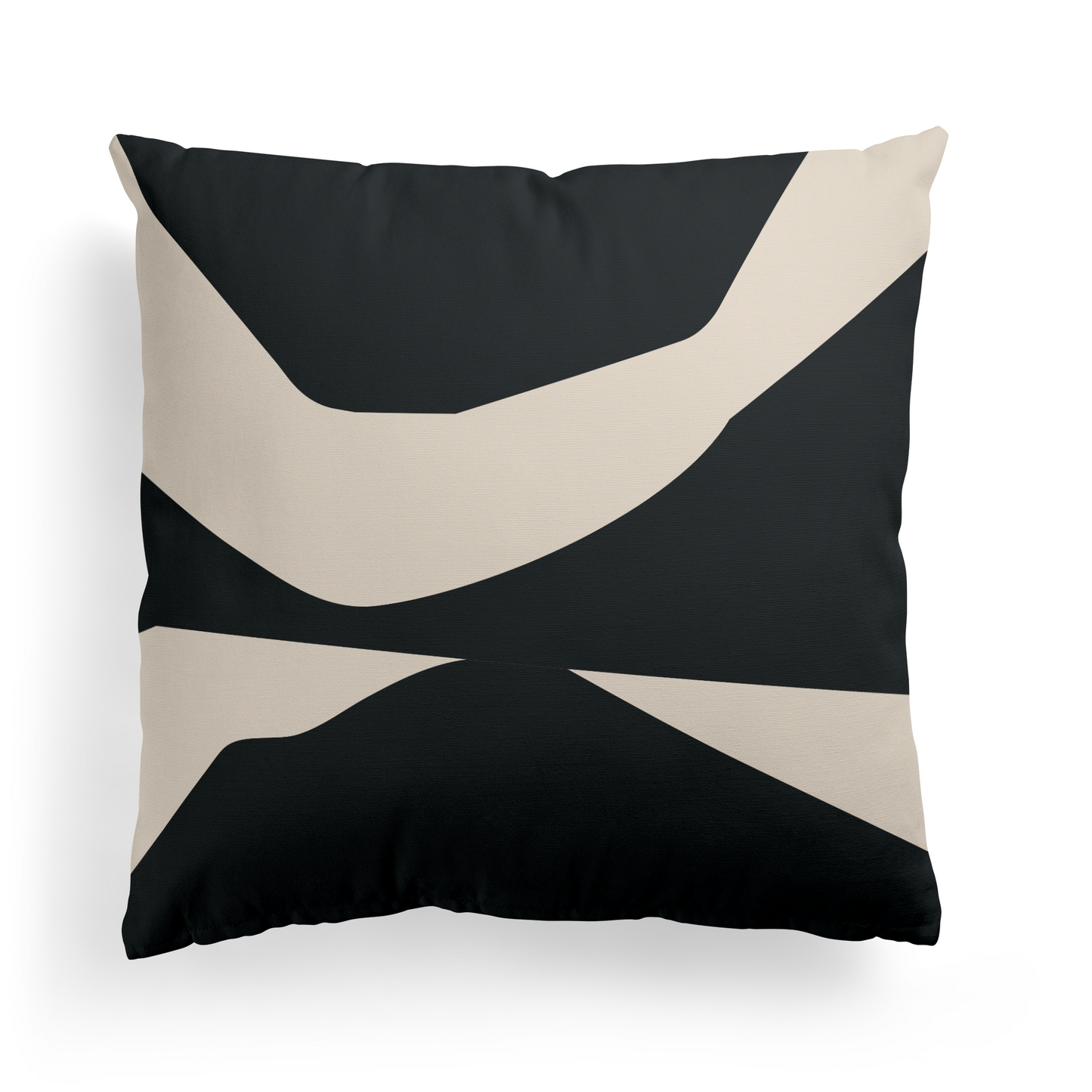 Modern Black Shapes Unique Throw Pillow