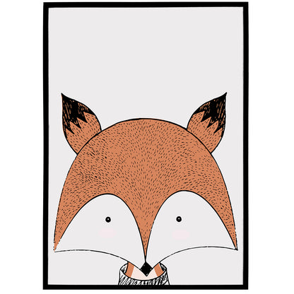 Scandinavian Fox Poster
