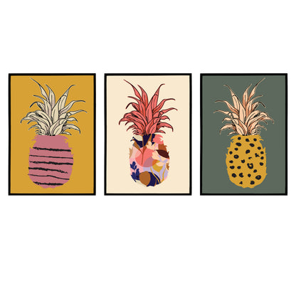 Set of 3 Pineapples Posters