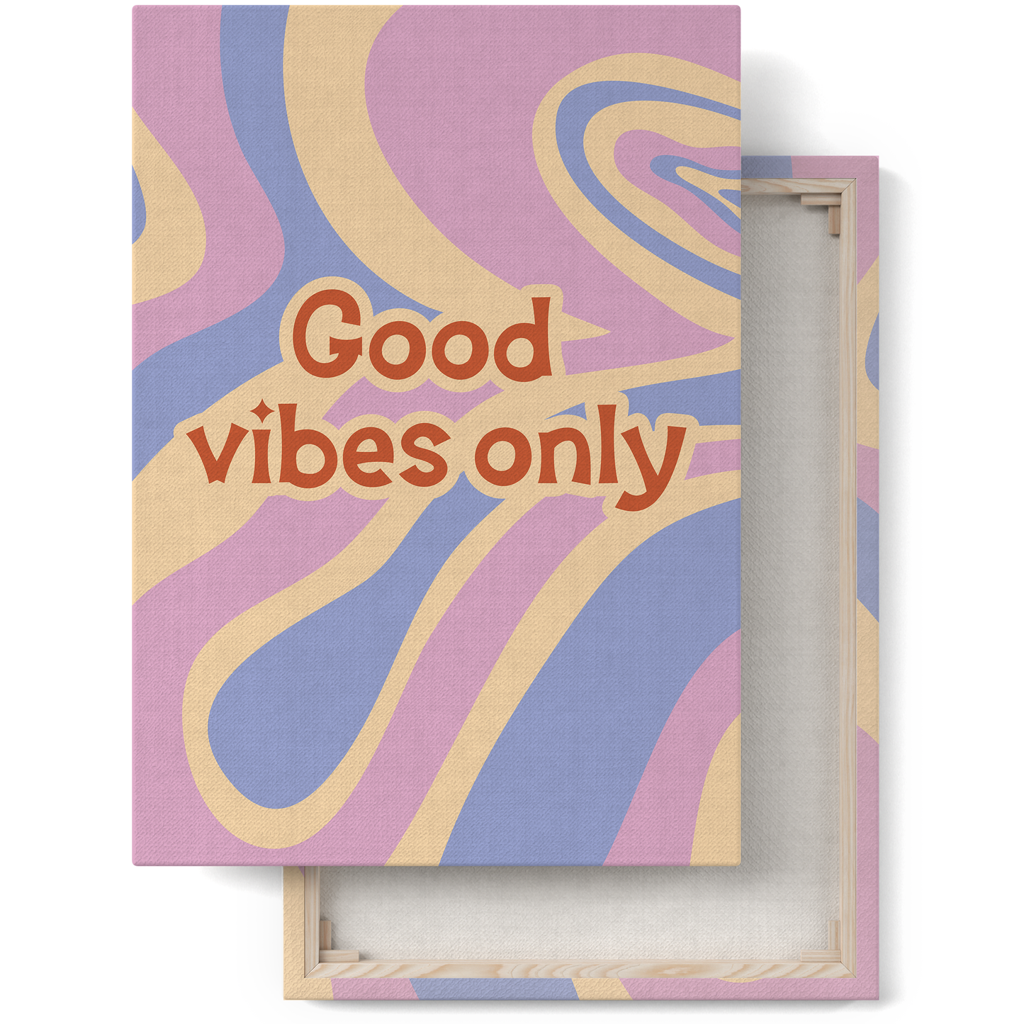 Good Vibes Only Retro Canvas Print