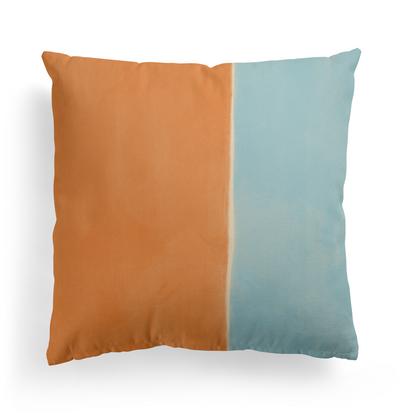 Modern Blue Mid Century Style Throw Pillow