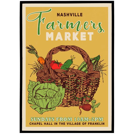 Nashville Farmers Market Poster