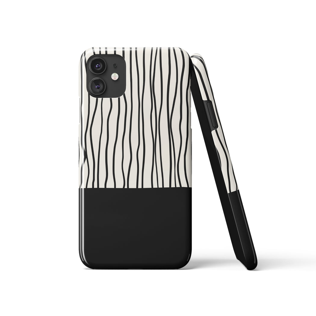 Black and White Striped Pattern iPhone Case
