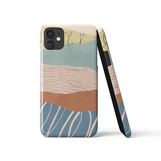 Nordic Abstract Landscape Painted iPhone Case