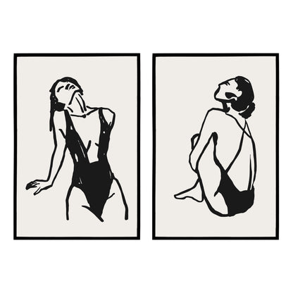 Set of 2 Modern Women Posters