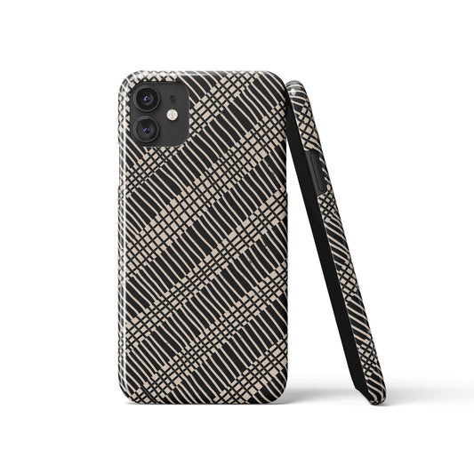 Black Neutral Pattern iPhone Case