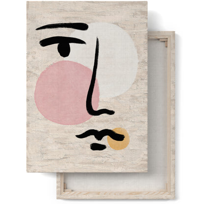 Minimalist Painted Face Canvas Print