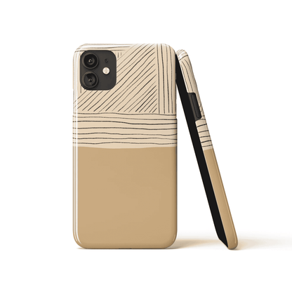 Minimalist Rustic Beige iPhone Case - HypeSheriff