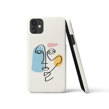 Picasso Face Line Art iPhone Case