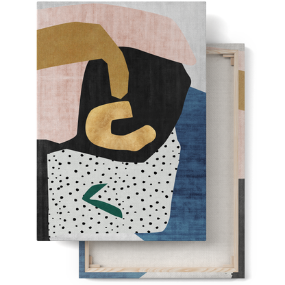 Abstract Mid Century Wall Art Canvas Print