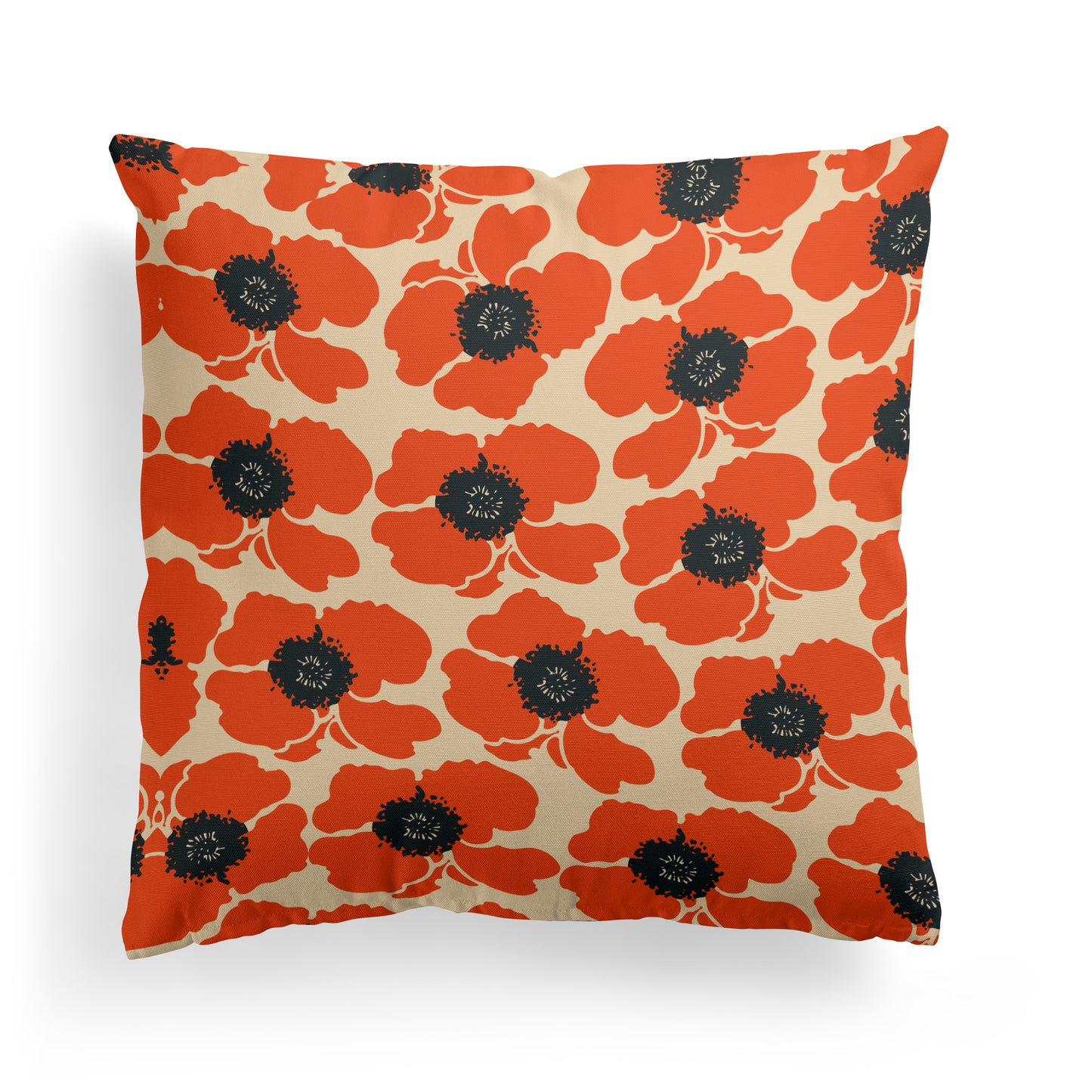 Pillow with Poppies