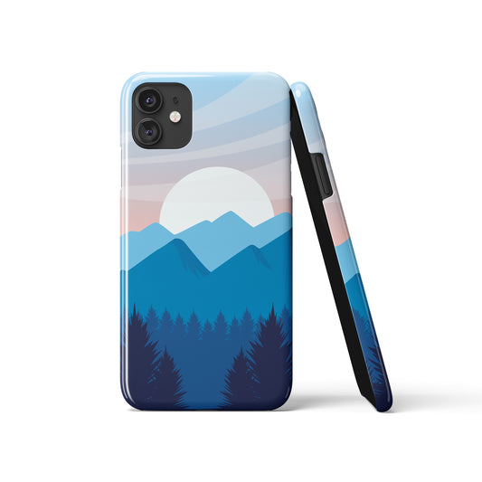 Love Mountains Blue iPhone Case