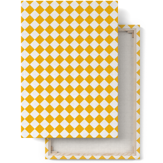 Yellow Modern Retro Pattern Canvas Print