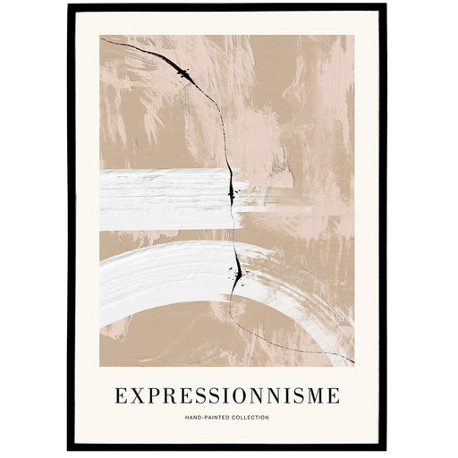 Expressionisme Neutral Beige Art Poster