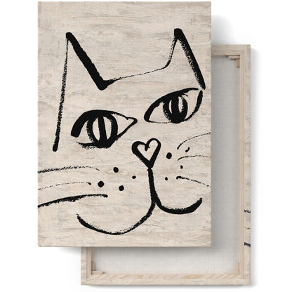 Cute Black Cat Canvas Print