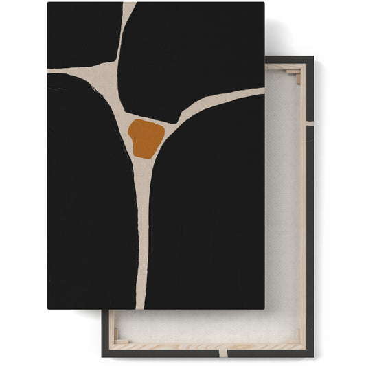 Black Shapes Danish Modern Canvas Print