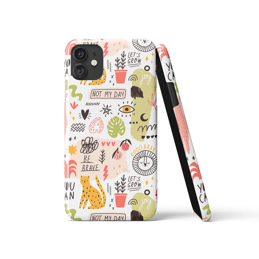 Colorful Doodles Hype iPhone Case