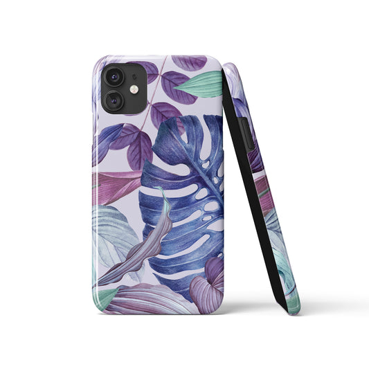 Violet Monstera Jungle iPhone Case