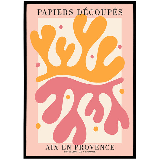 Papiers Decoupes Yellow Poster