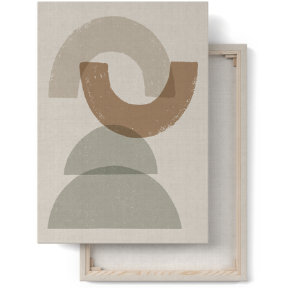 Neutral Geomeric Wall Art Canvas Print