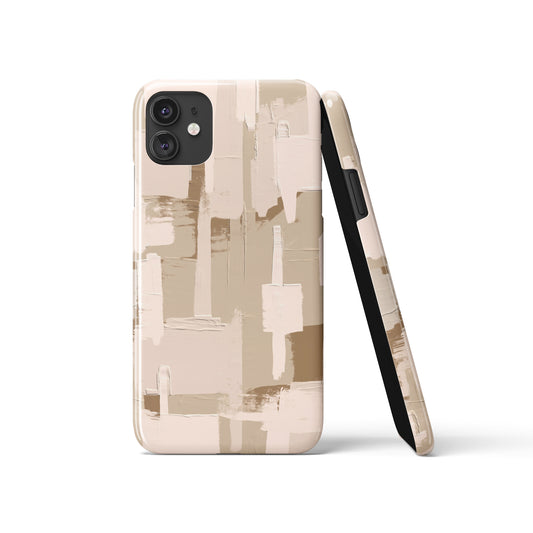 Painted Beige Modern Art iPhone Case