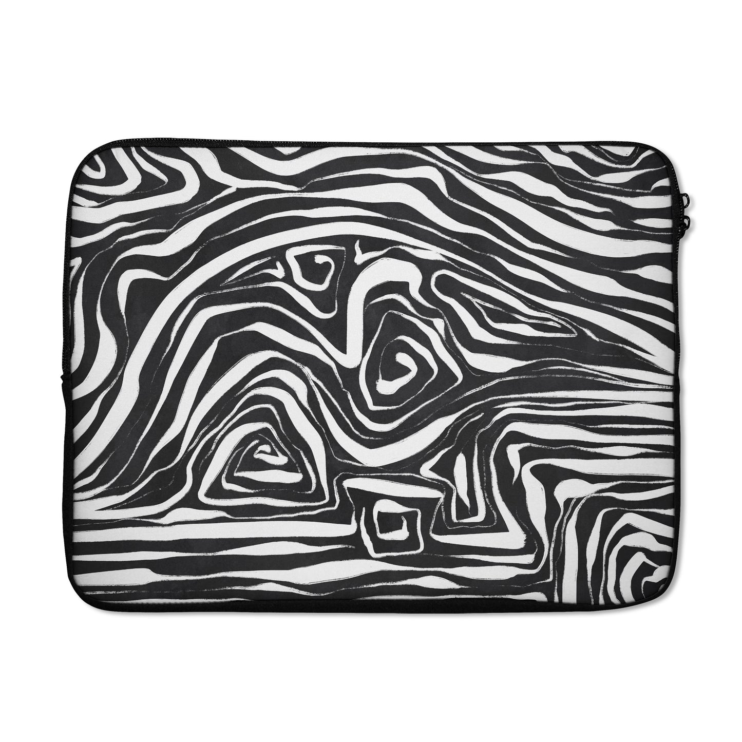 Black and White Swirl - Laptop Sleeve