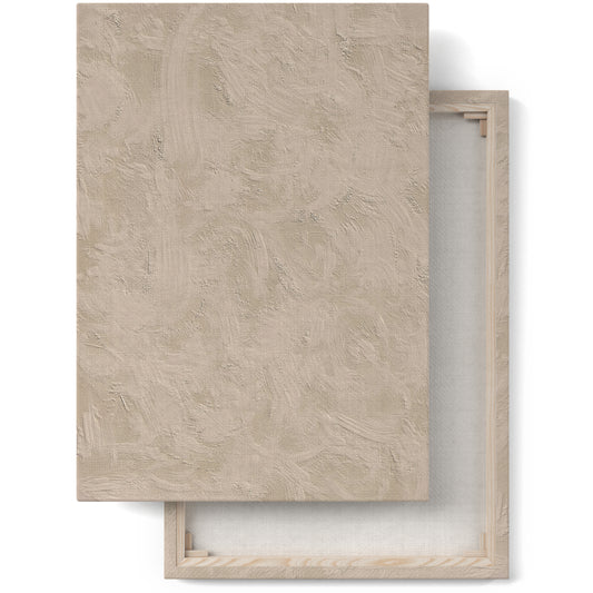 Beige Impasto Minimalist Canvas Print