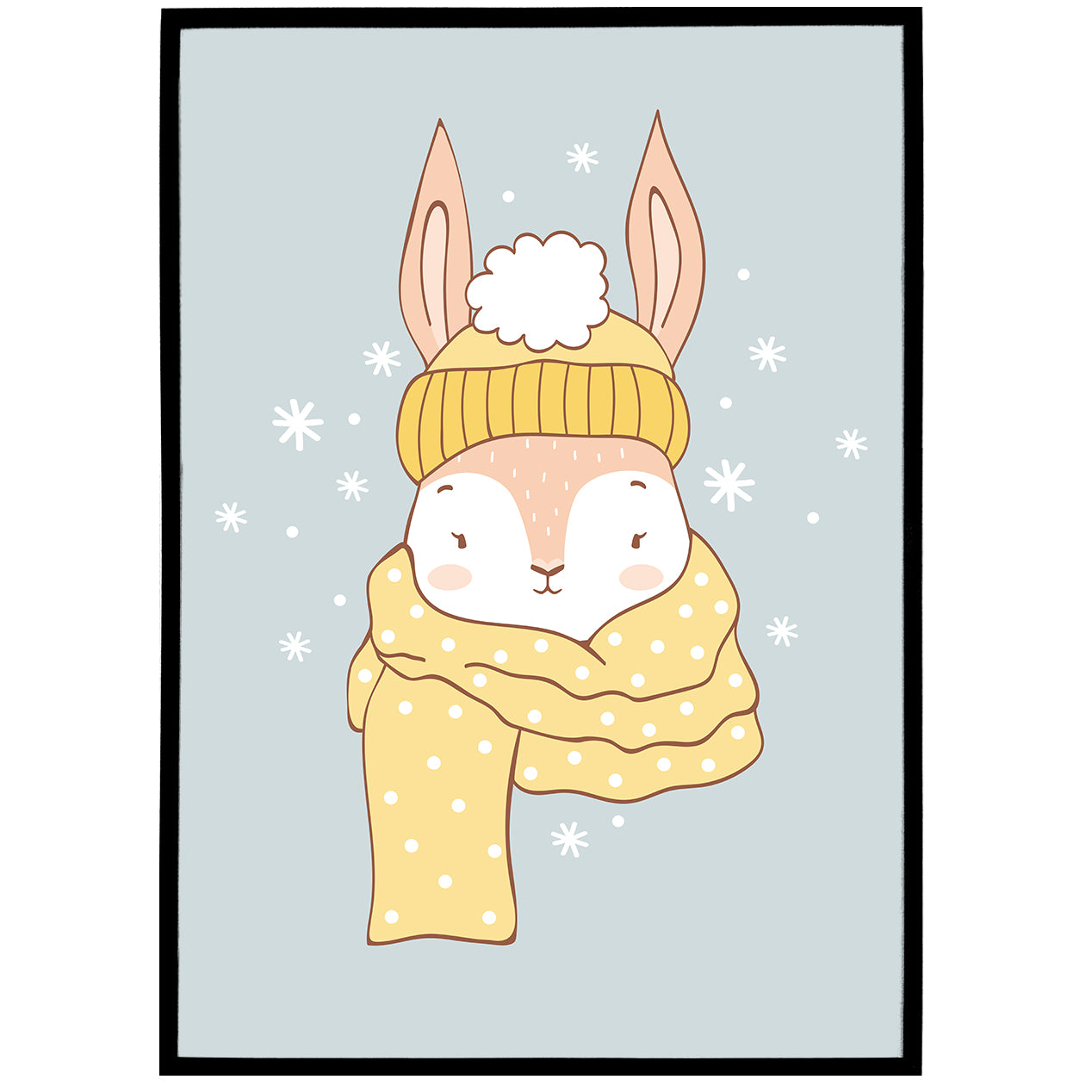 Cute Winter Rabbit Poster