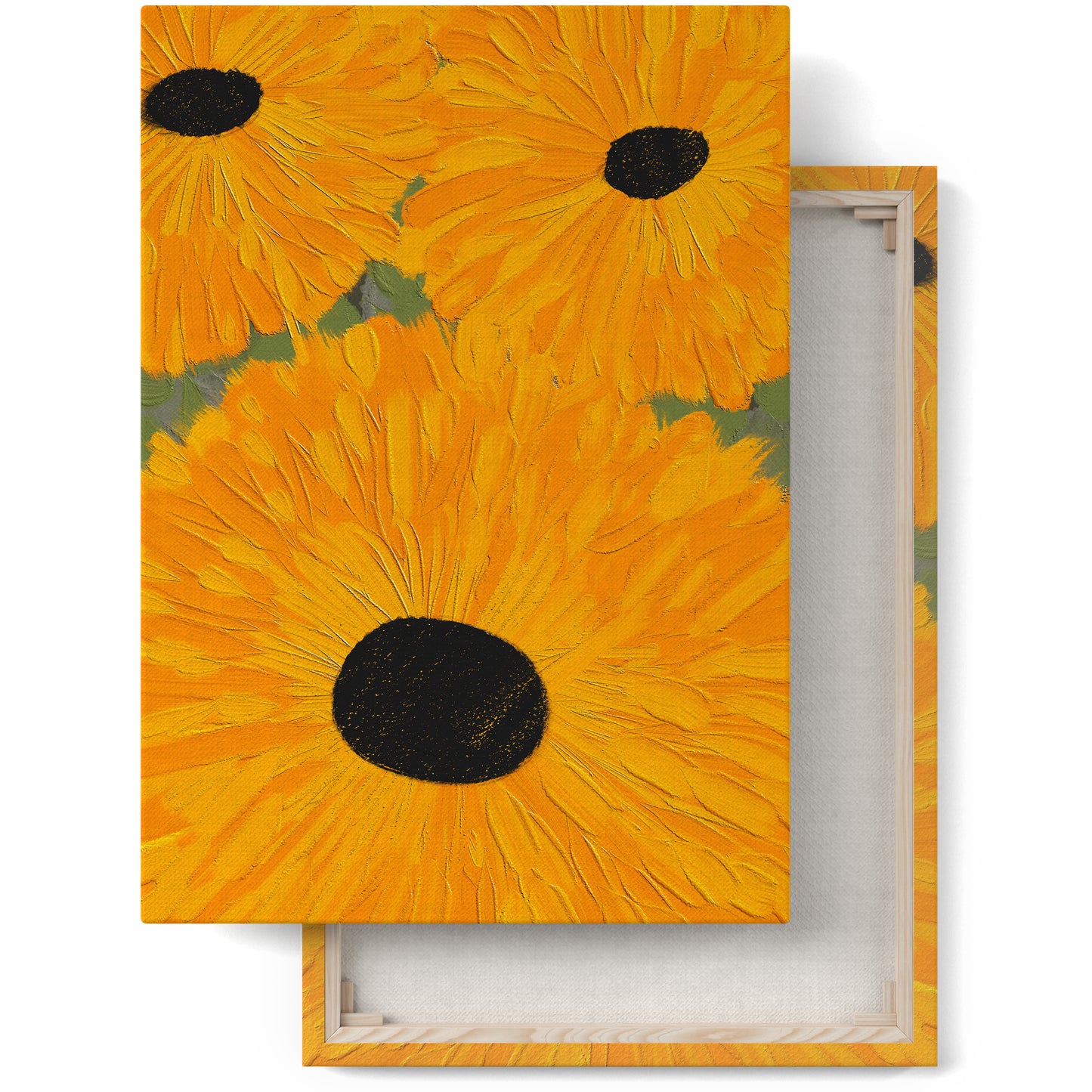 Painted Yellow Flowers Canvas Print