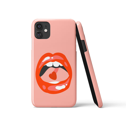 Red Lips Heart iPhone Case