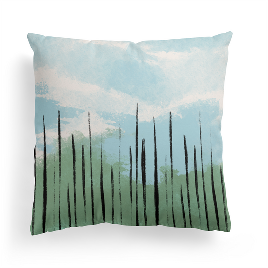 Abstract Painted Nature Throw Pillow