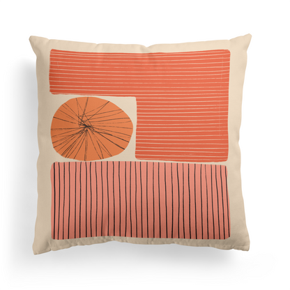 Mid Century Modern Art Throw Pillow