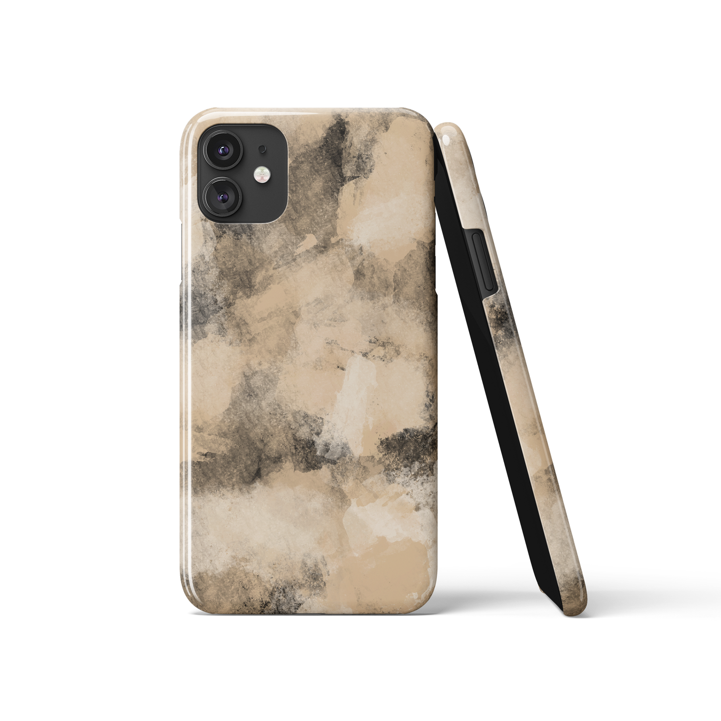 Beige Abstract Painting iPhone Case