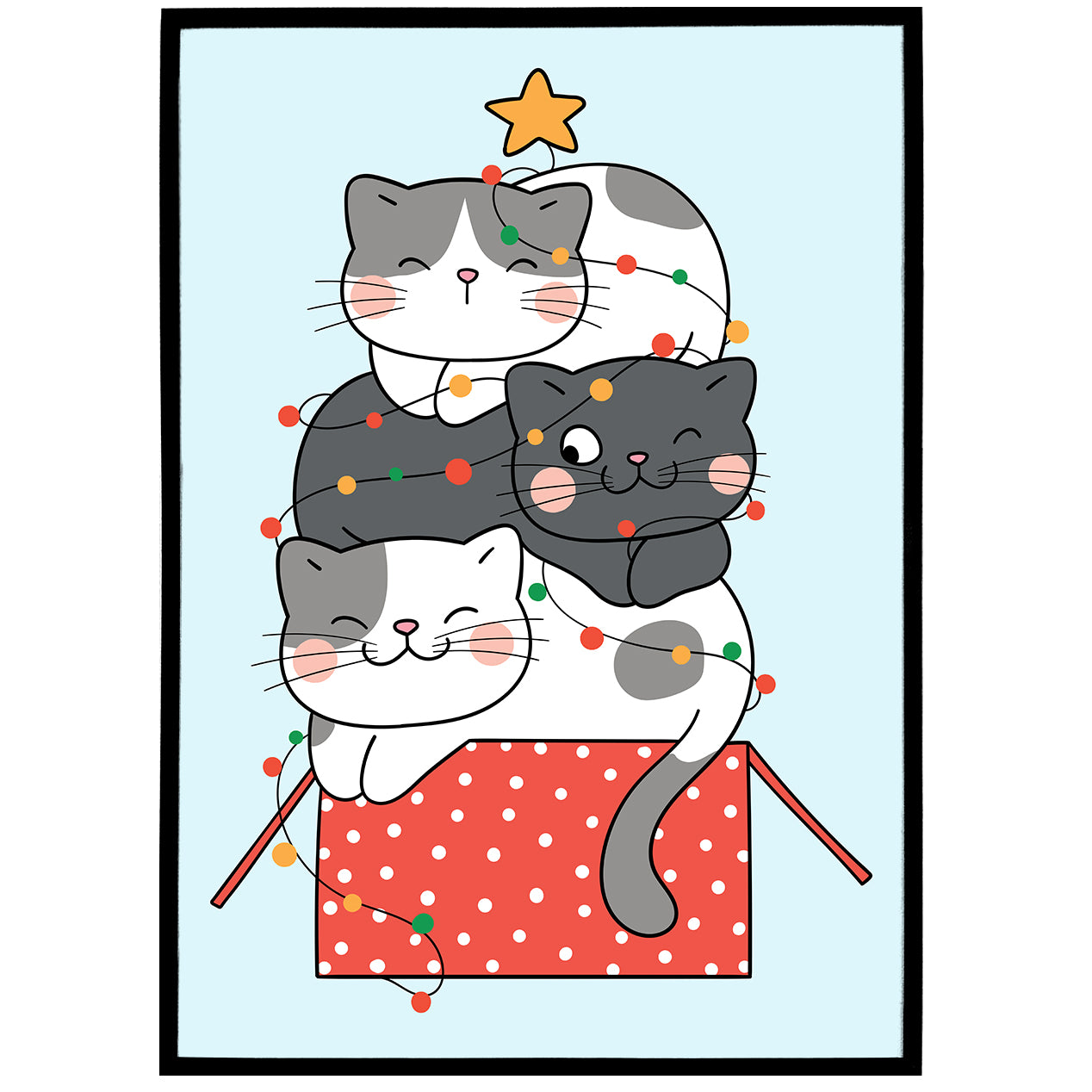 Christmas Cats Poster