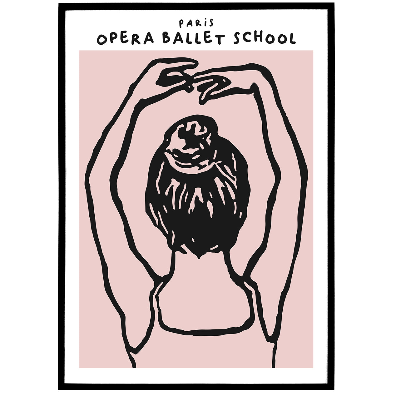 Paris Opera Ballet School Pink Poster