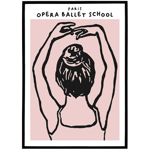 Paris Opera Ballet School Pink Poster