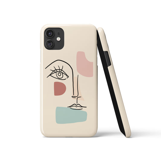 Line Art Face iPhone Case