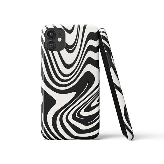 Abstract Swirl B&W iPhone Case