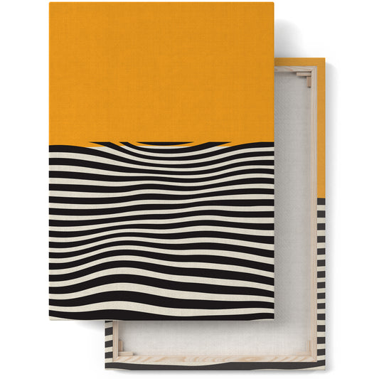 Yellow Black Composition Canvas Print