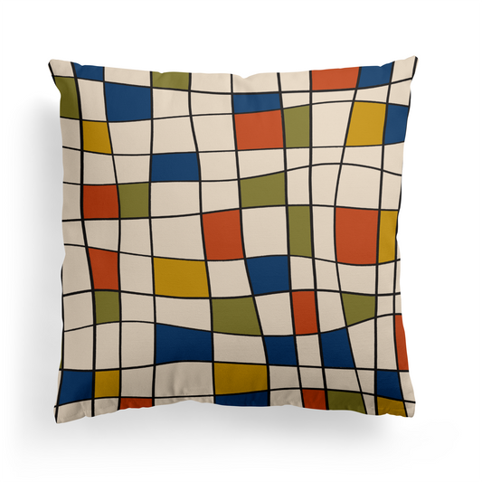 Bauhaus Mondrian Abstract Throw Pillow