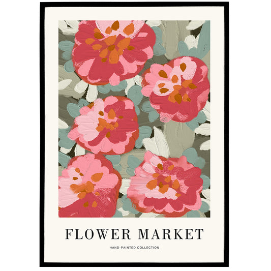 Painted Flower Market Poster
