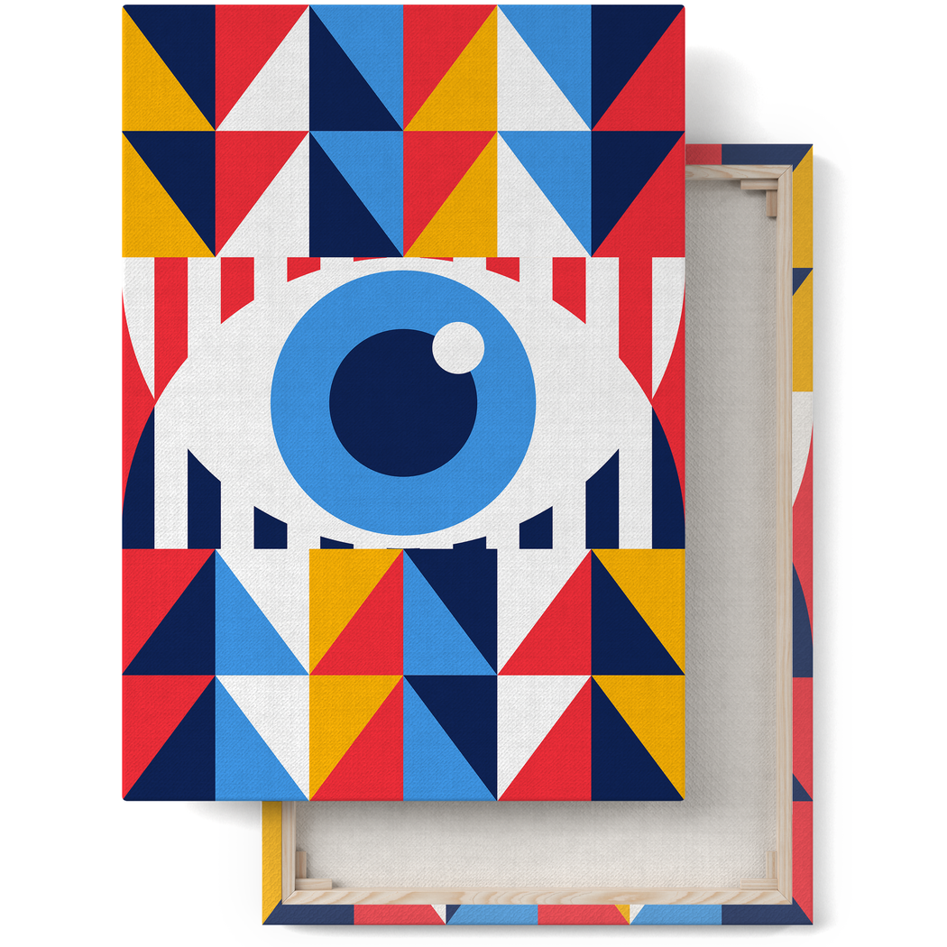 Bauhaus Eye Colorful Canvas Print