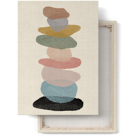 Balancing Stones Boho Canvas Print