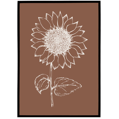 Rustic Sunflower Poster