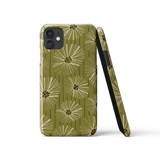 Green Abstract Rustic Pattern iPhone Case